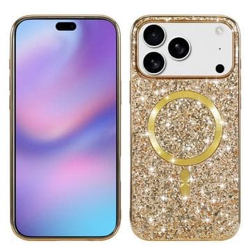 iPhone 17 Pro Galvaniserat Glitter Skal - MagSafe-kompatibelt... Guld