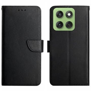 Motorola Edge 60 Pro Läder Plånboksfodral med Stativ - Svart Svart