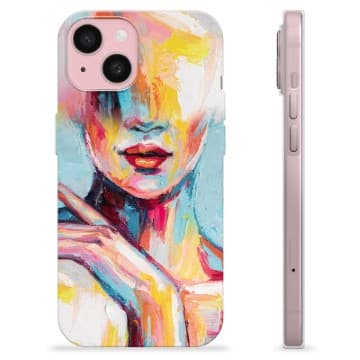iPhone 15 TPU-Skal - Abstrakt Porträtt Animerad