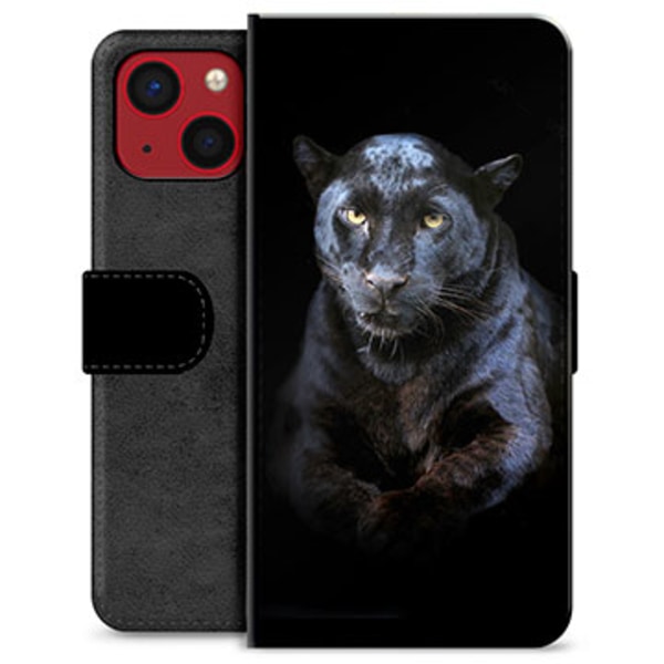 iPhone 13 Mini Premium Plånboksfodral - Svart Panter Animerad