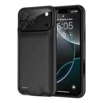 iPhone 17 Pro Max Backup Batteriskal - 6000mAh - Svart Svart