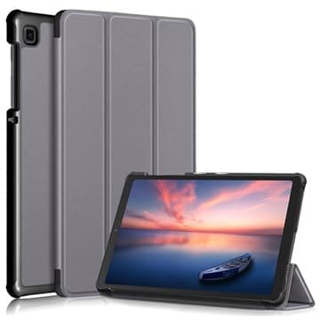Tri-Fold Series Samsung Galaxy Tab A7 Lite Foliofodral - Grå Grå