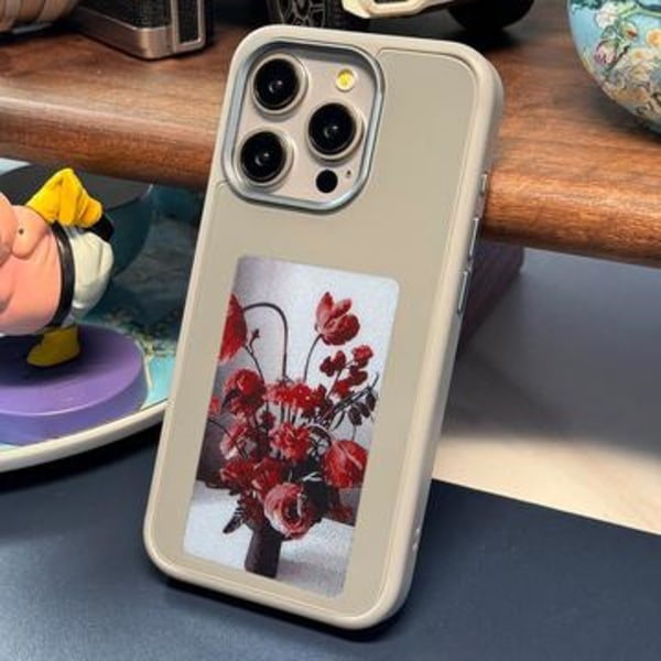 iPhone 14 Pro DIY E-InkCase NFC-fodral - Grå Grå