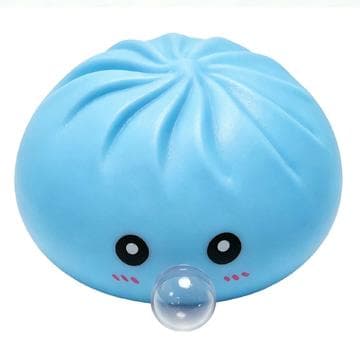 Dumpling squishy stressleksak som blåser bubblor, med å... Blå