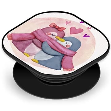 Saii Premium Expanderbart Grepp & Stativ - Penguin Kärlek Animerad