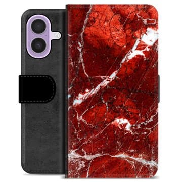 iPhone 17 Premium Plånboksfodral - Räd Marmor Animerad