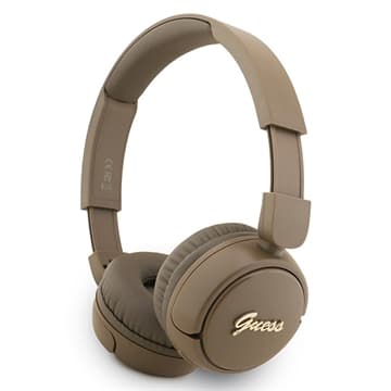 Guess Metal Logo Script Bluetooth 5.3 On-Ear hörlurar - Brun Brun