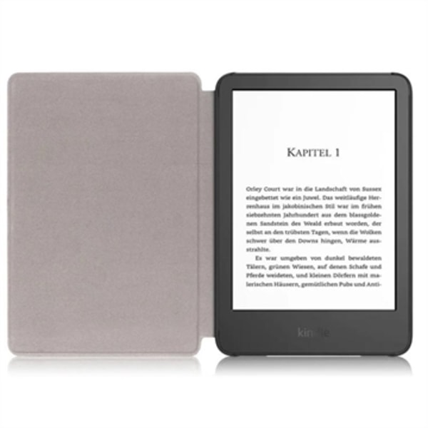 Amazon Kindle 11th Gen (2022) Smart Foliofodral - Vita Blommor Animerad