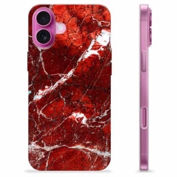 iPhone 16 Plus TPU-Skal - Räd Marmor Animerad