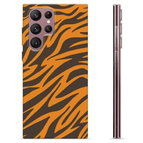 Samsung Galaxy S22 Ultra 5G TPU-Skal - Tiger Animerad