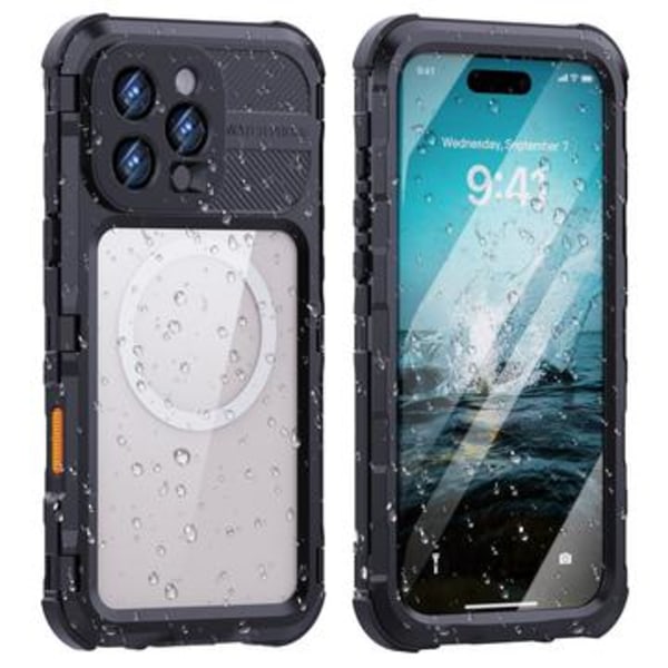 iPhone 16 Pro Max Shellbox M Series IP68 vattentätt skal -... Svart