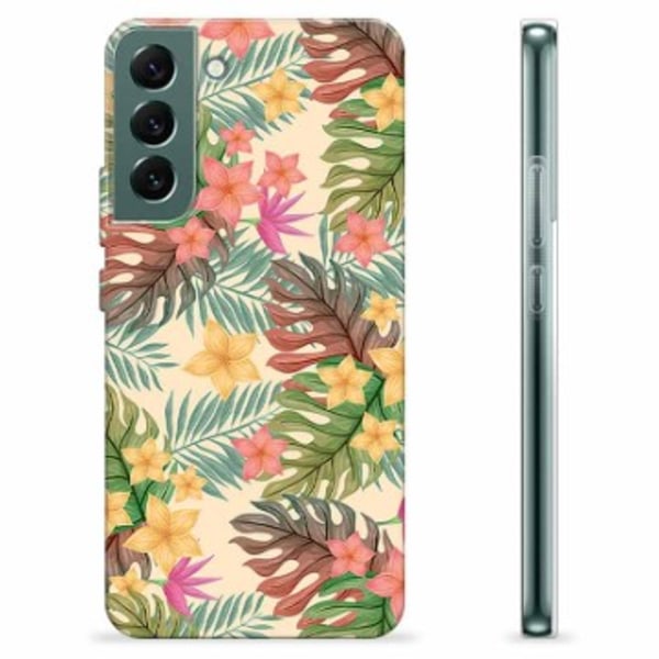 Samsung Galaxy S22+ 5G TPU-Skal - Rosa Blommor Rosa