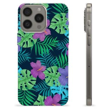 iPhone 15 Pro Max TPU-Skal - Tropiska Blommor Animerad