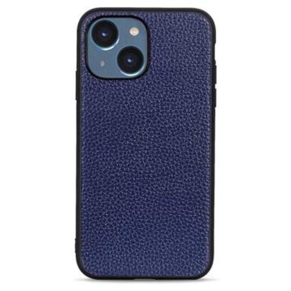 Elegant iPhone 14 Plus Läder Skal - Blå Blå