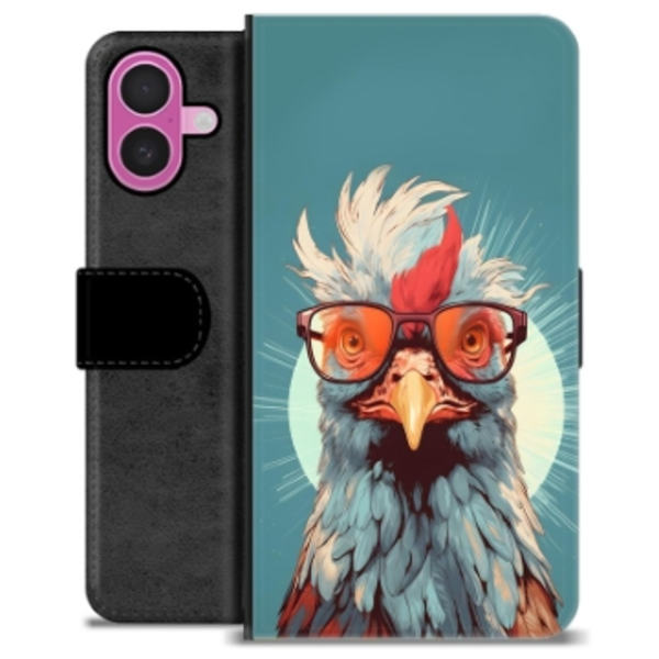 iPhone 16 Plus Premium Plånboksfodral - Höna Animerad