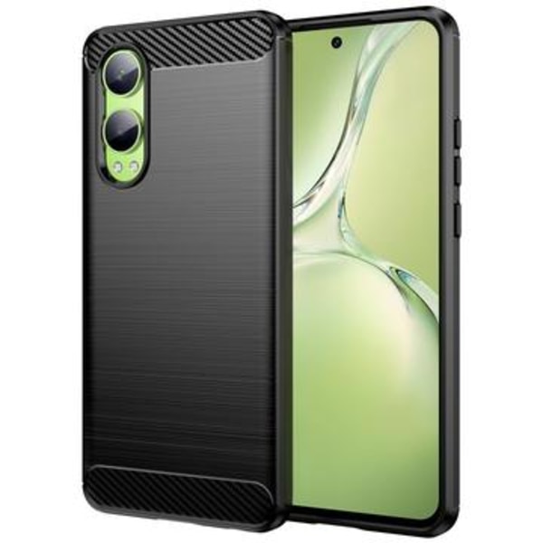 OnePlus Nord CE4 Lite/Oppo K12x Borstat TPU Skal - Kolfiber... Svart