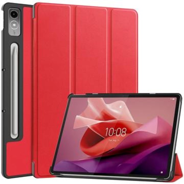 Lenovo Tab P12 Tri-Fold Series Smart Foliofodral - Röd Röd