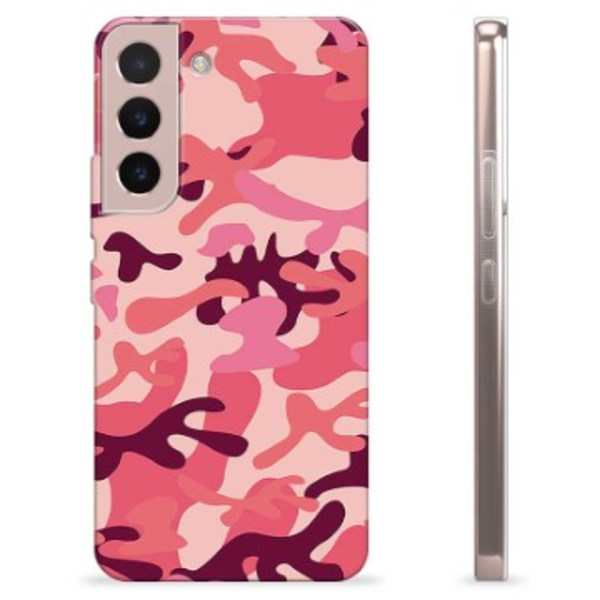 Samsung Galaxy S22 5G TPU-Skal - Rosa Kamouflage kamouflage