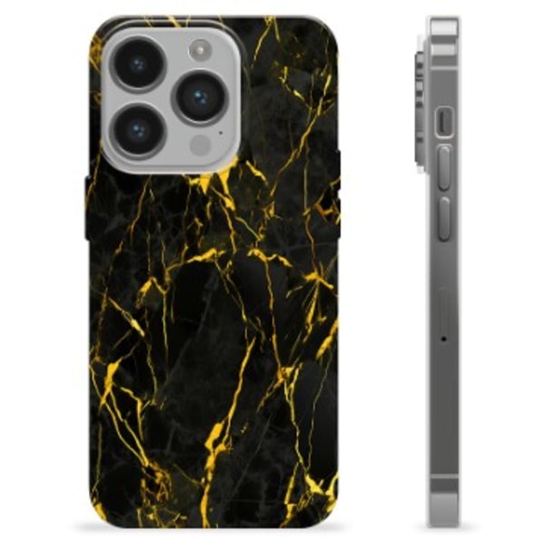 iPhone 14 Pro TPU-Skal - Gyllene Granit Färgrik