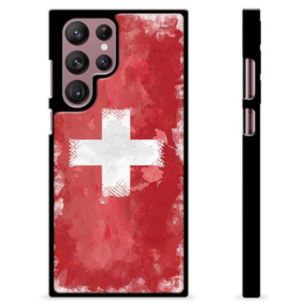 Samsung Galaxy S22 Ultra 5G Skyddsskal - Schweizisk Flagga Animerad