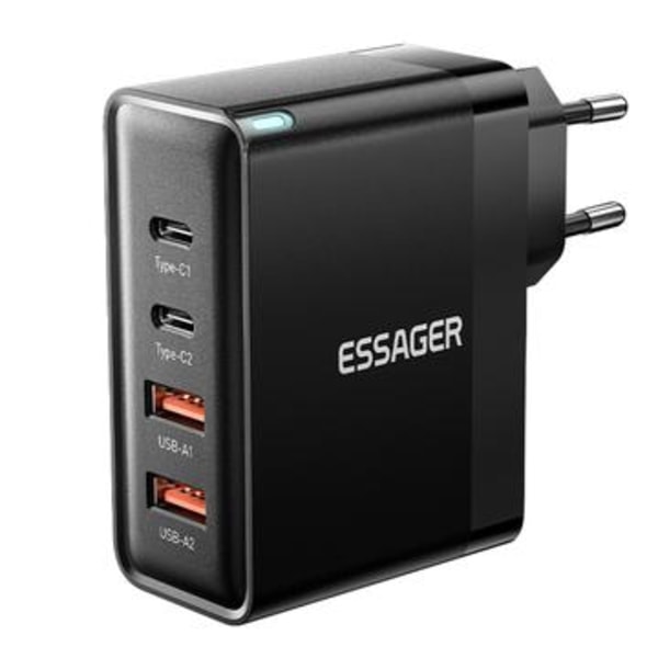 Essager ES-CD37 100W snabbladdare - EU-kontakt - Svart Svart