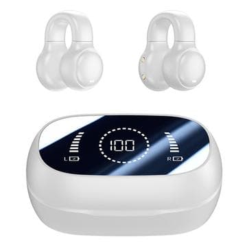 M47 Trådlösa Benledningshörlurar - Öppna Öron, Bluetooth... Vit