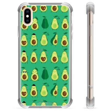 iPhone X / iPhone XS Hybridskal - Avokado Mönster Animerad