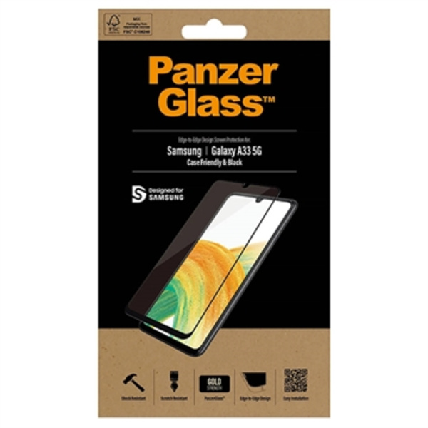 Samsung Galaxy A33 5G PanzerGlass Case Friendly Skärmskydd... Svart