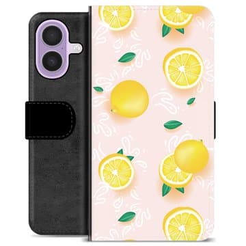 iPhone 17 Premium Plånboksfodral - Citronmönster Animerad