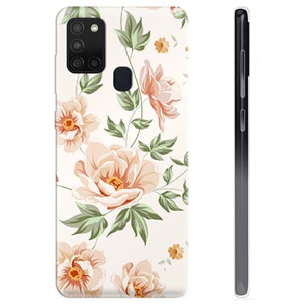 Samsung Galaxy A21s TPU-Skal - Blommig Animerad