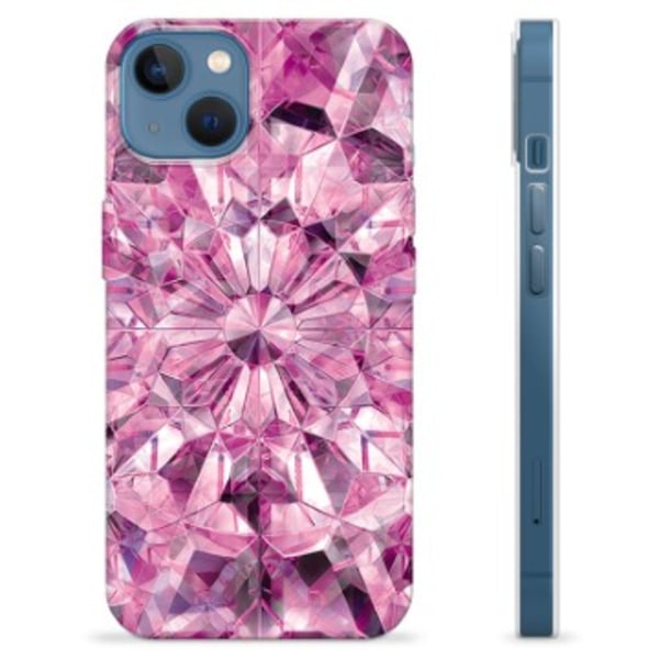 iPhone 13 TPU-Skal - Rosa Kristall Rosa