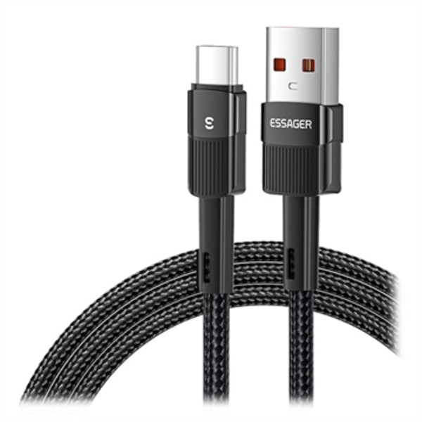 Essager Quick Charge 3.0 USB-C Kabel - 66W - 3m - Svart Svart