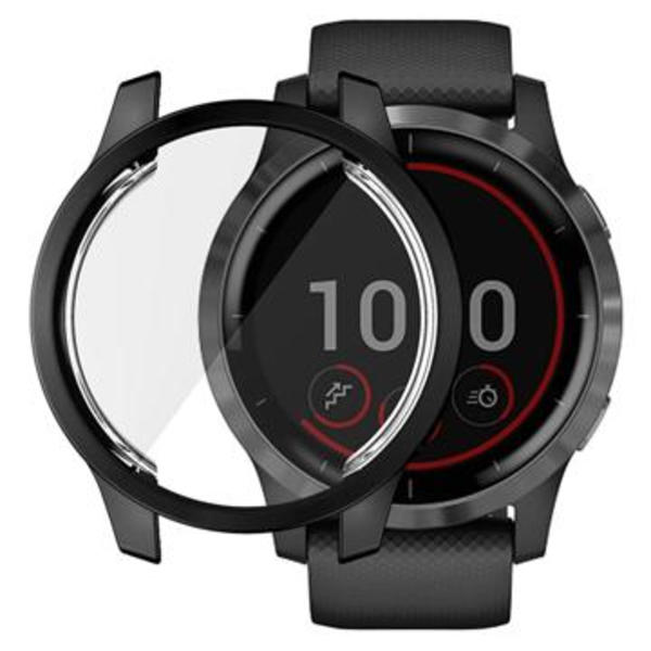 Hat Prince Garmin Venu 2 TPU Skal med Skärmskydd - 45mm - Svart Svart
