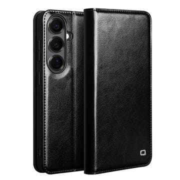 Samsung Galaxy S26 Qialino Classic Läder Plånboksfodral -... Svart