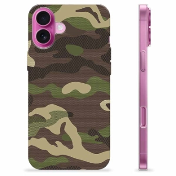 iPhone 16 Plus TPU-Skal - Kamouflage Animerad