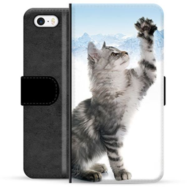 iPhone 5/5S/SE Premium Plånboksfodral - Kat Animerad