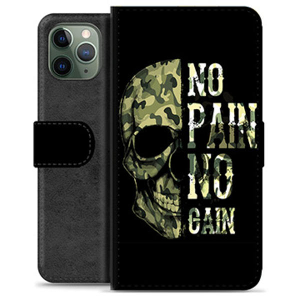 iPhone 11 Pro Premium Plånboksfodral - No Pain, No Gain Animerad