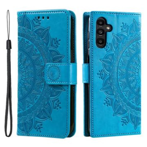 Samsung Galaxy A16 Mandala Series Plånboksfodral - Blå Blå