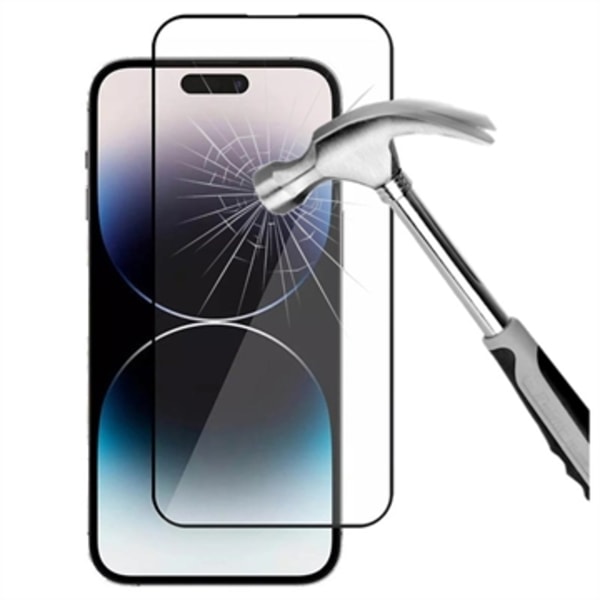 iPhone 14 Pro 9D Heltäckande Härdat Glas Skärmskydd - 9H... Svart