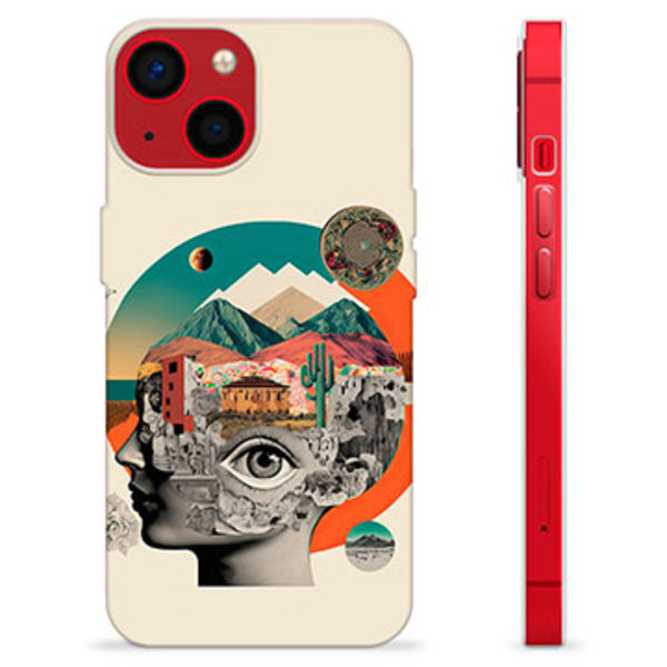 iPhone 13 Mini TPU-Skal - Abstrakt Collage Animerad