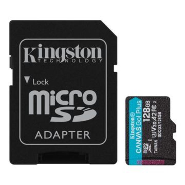 Kingston Canvas Go! Plus microSDXC-minneskort med adapter...