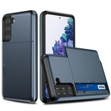 Samsung Galaxy S21 FE 5G Hybridskal med Skjutkortplats - Mö... Blå