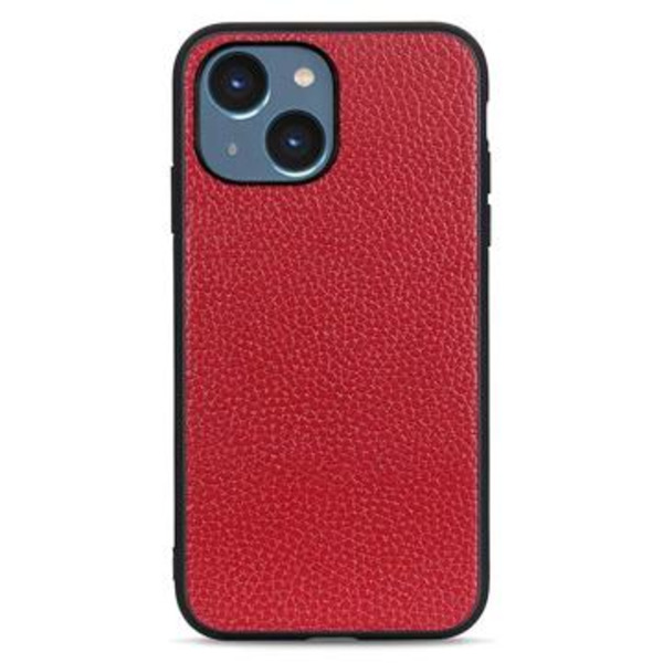 Elegant iPhone 14 Plus Läder Skal - Röd Röd
