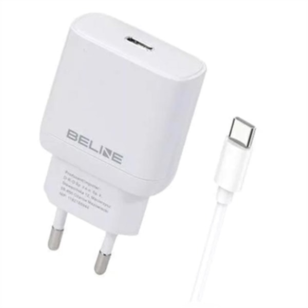 Beline PD 3.0 USB-C GaN-laddare - 30 W - Vit Vit