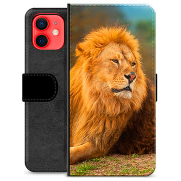 iPhone 12 mini Premium Plånboksfodral - Lejon Animerad