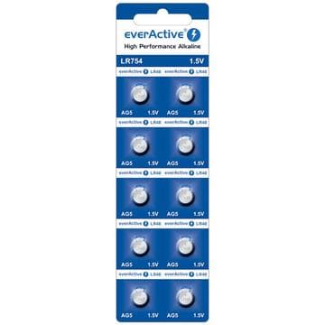 EverActive AG5 LR754/LR48 alkaliska knappcellsbatterier - 10 st.