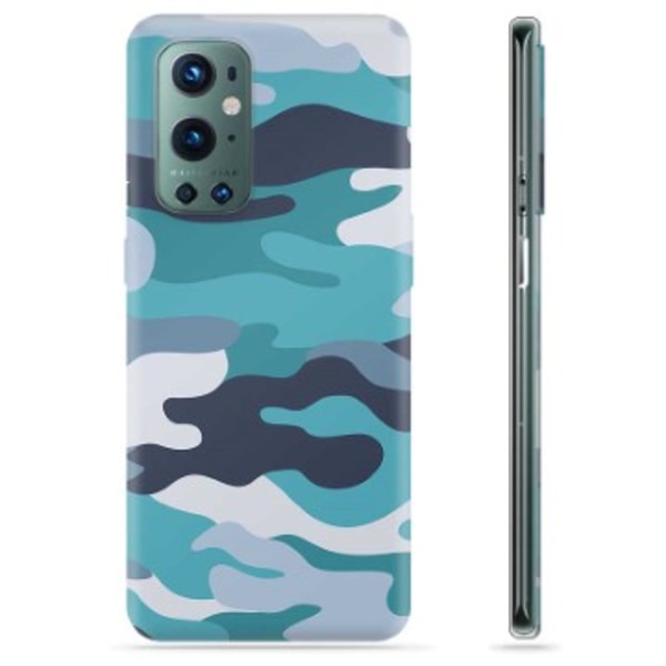 OnePlus 9 Pro TPU-Skal - Blå Kamouflage kamouflage
