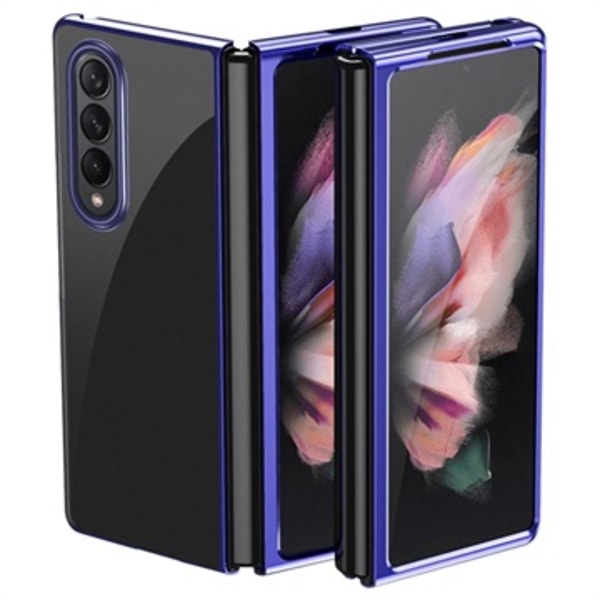 Elektropläterad Frame Samsung Galaxy Z Fold3 5G Skal - Blå Blå