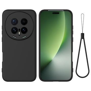 Honor Magic8 Pro Flytande silikon skal med handrem - Svart Svart