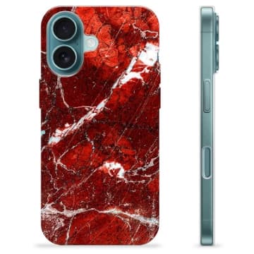 iPhone 16 TPU-Skal - Räd Marmor Animerad